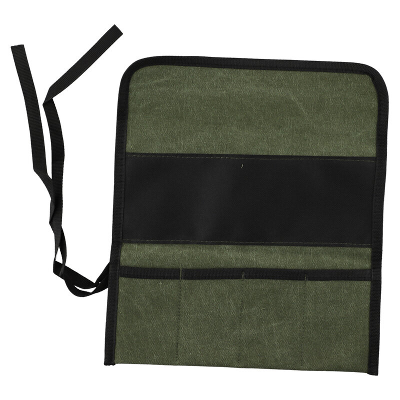 Ferramenta Prático Durável Bag, Roll Up Portable Wrench Pouch, Verde Acessório Pendurado, Vários Bolsos, 33x27cm