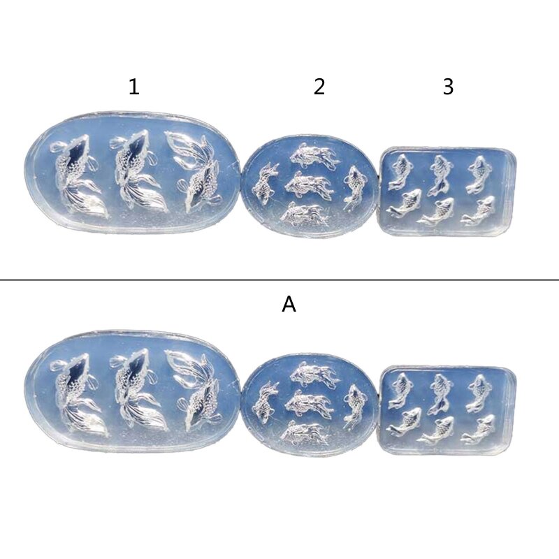 2023 ornamentos peixe dourado colar espelho moldes silicone adequados para resina epóxi diy artesanato brincos jóias