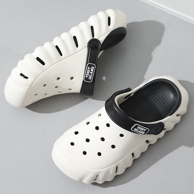 Summer Women's Slippers  Casual Non-slip Beach Sandals Fashion Breathable Home Slippers Platform Men's slippers Reversible