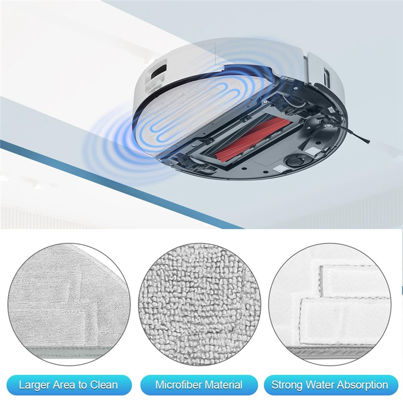 For Roborock S8 Pro Ultra Robot Vacuum Dual Main Brush Side Brush Hepa Filter Mop Cloths Spare Parts