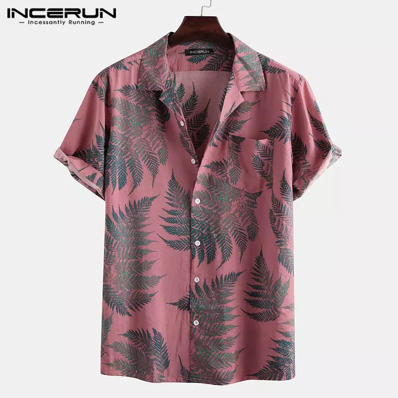 2024 Men Hawaiian Shirt Printing Short Sleeve Lapel Vacation Casual Male Shirts Summer Streetwear Button Camisas S-3XL