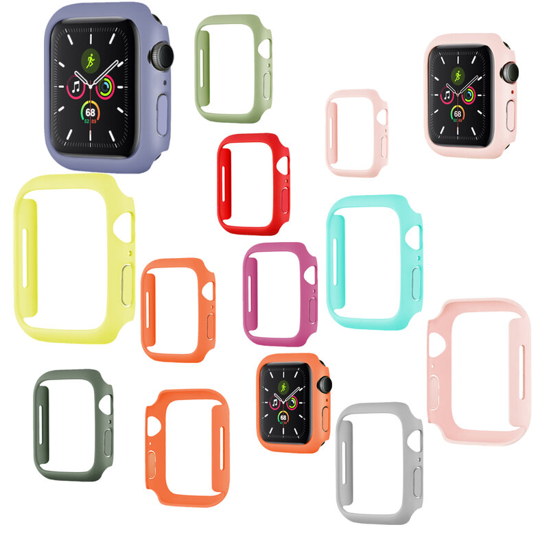Pc Bumper Case Voor Apple Horloge Serie 7/8 41Mm 45Mm Clear Cover Case Protector Voor Iwatch 6 5 4 3 2 Se 38Mm 42Mm 44Mm 40Mm Gevallen