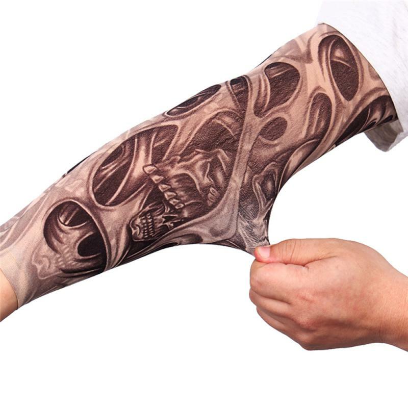 1/5PCS 40cm*8cm Sleeves Easy Slip On Breathable Arm Sleeves For Sunburn Prevention Cycling Cooling Effect 3d Tattoo Tattoo