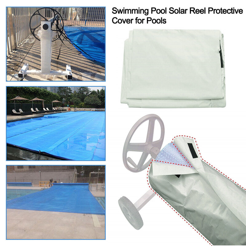 수영장 자외선 차단 커버 태양열 담요 릴 보호 커버, 야외 방진 방수 UV 보호 수영 도구