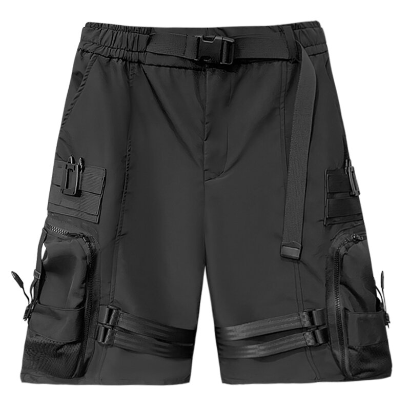Pantalones cortos Cargo con bolsillo lateral para hombre, pantalones cortos hasta la rodilla, informales, Hip Hop, ropa de calle, moda de verano, nuevo