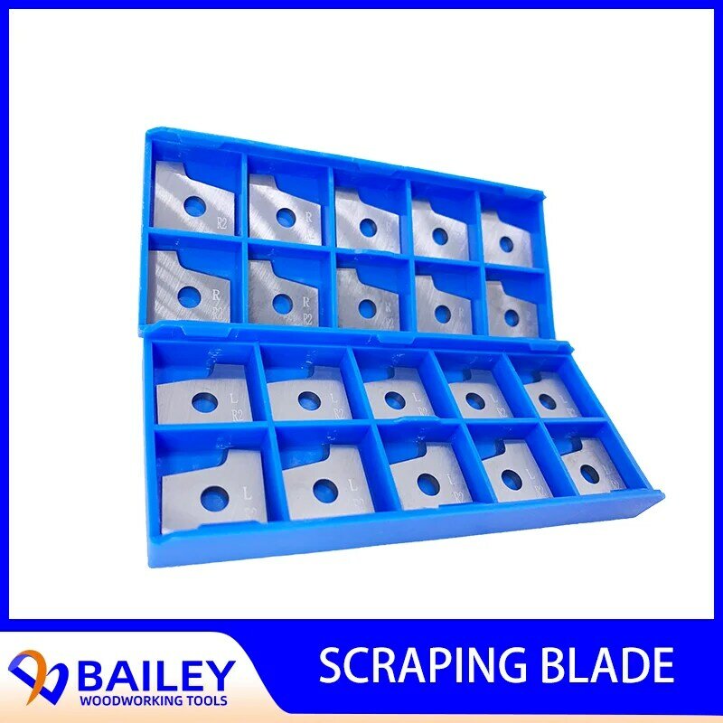 BAILEY 10PCS 16X16.8X2mm High Quality Carbide Scraping Blade Woodworking Tools Knives Scraper For Edge Banding Fillet Scraper