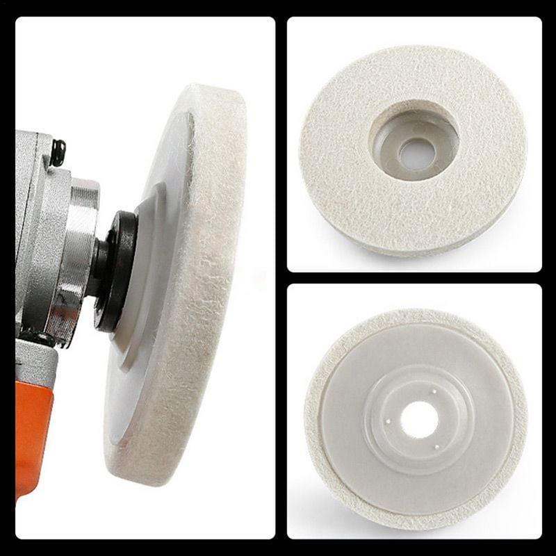 Disco De Roda De Polimento De Lã, almofadas de polimento macias e resistentes ao desgaste, broca elástica, disco de tecido espessado