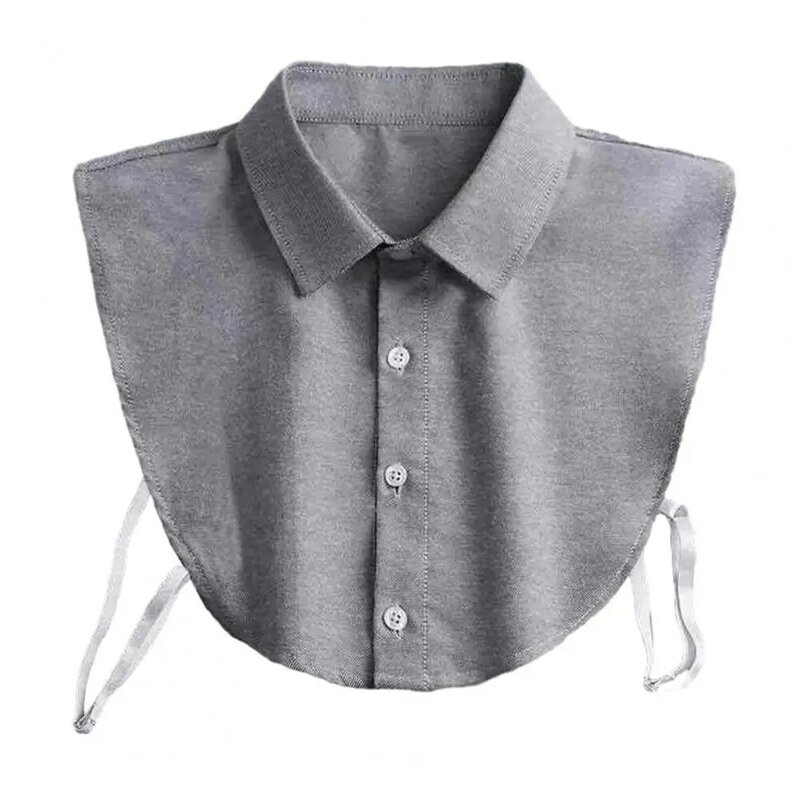 เสื้อคอปกแบบกระดุมแถวเดียวสำหรับผู้ใหญ่ปลอกคอปลอมปรับสายได้เสื้อทำงานสำนักงานภายในสำนักงานปกเสื้อ