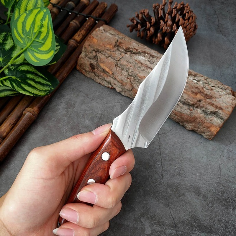 Кованый нож для чистки овощей, универсальный поварской резец 4 дюйма, для мяса мясника, для походов, барбекю, охоты