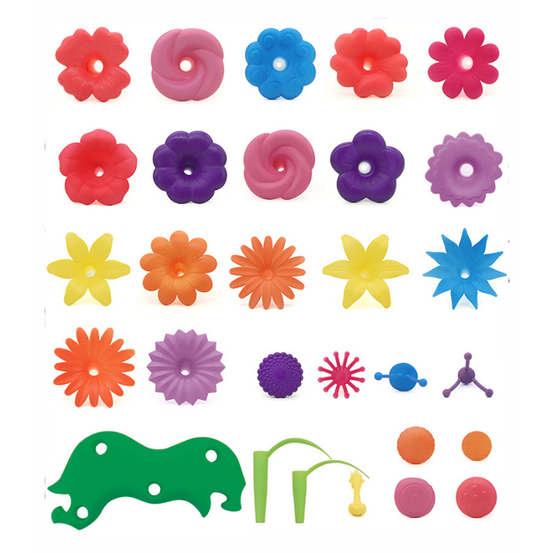 Ensemble de blocs de construction colorés pour filles, 109 pièces/ensemble, jouets d'arrangement de fleurs éducatifs, créatifs, jeu de jardin