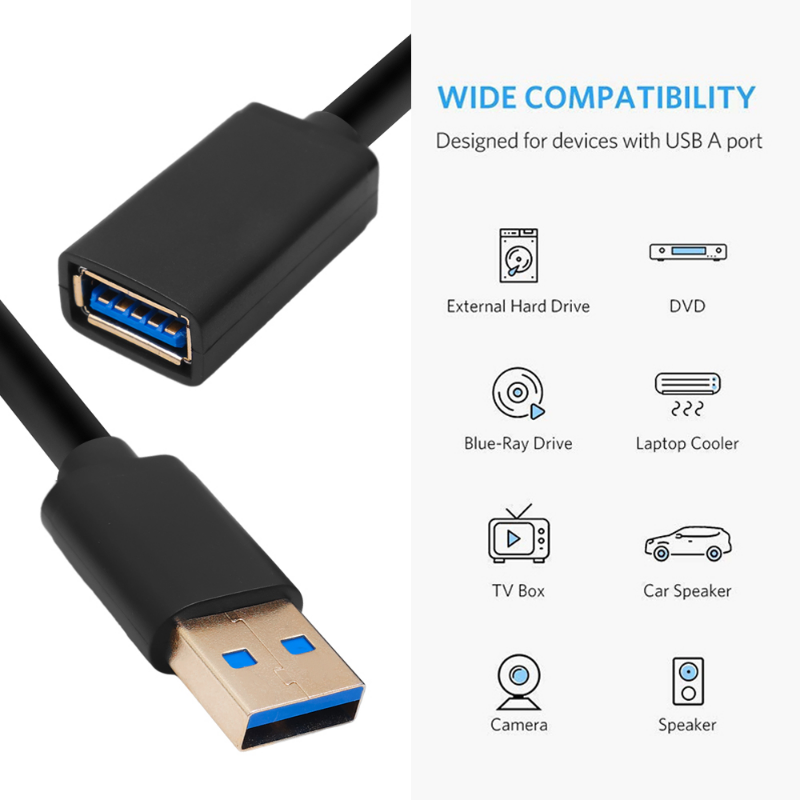 USB-Verlängerung kabel 0.5/3/1/1/2/3m USB 3,0 2,0 Stecker-Buchse-Verlängerung kabel für Computer Laptop TV-Festplatte Netzteil kabel