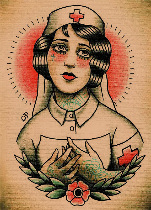 Unstrap Your Inner Rebel with Vintage Kraft Paper Tattoo Artwork Prints-Juego de 6 carteles artísticos de tatuaje, pintura para decoración de pared del hogar