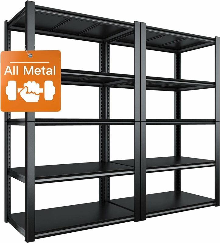 Estantería de garaje de alta resistencia, estantes de almacenamiento ajustables de Metal de 5 niveles, 2000 libras