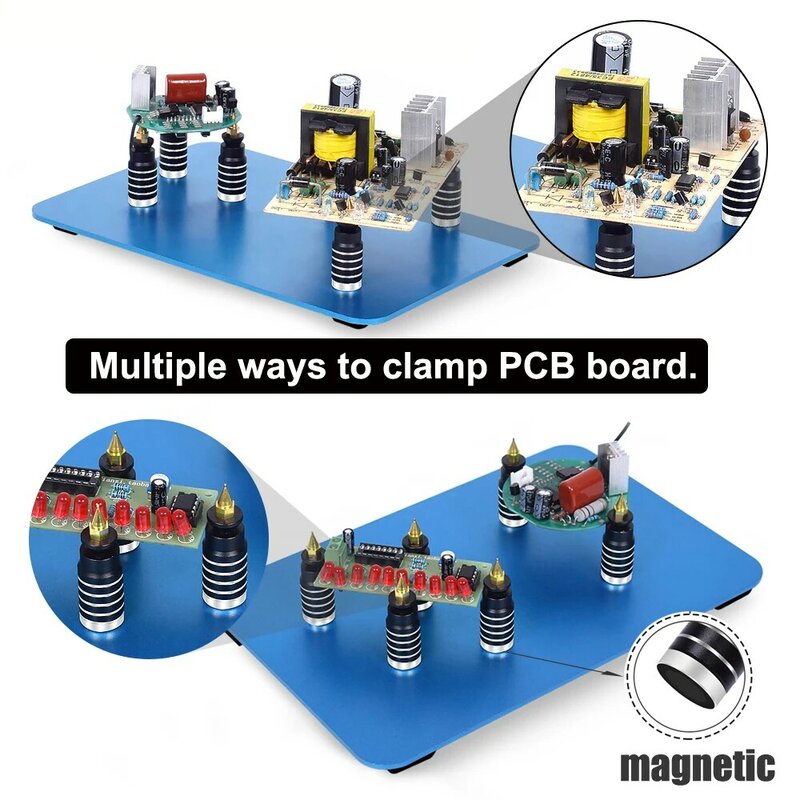 Newacalox 320 Mm/150 Mm Magnetic Lengan Fleksibel dengan 2PC 360 Derajat Klip Buaya PCB Papan Klip Las alat Bantu Tangan Ketiga