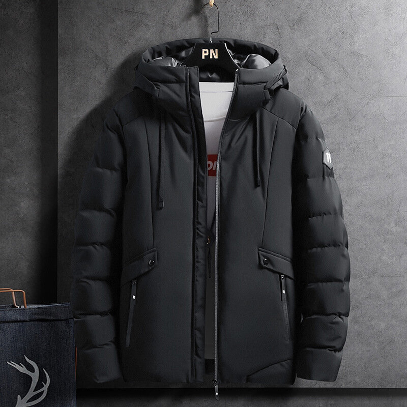2022 Men's High-quality Winter Clothes New Casual Hooded Thick Cotton Down Jacket