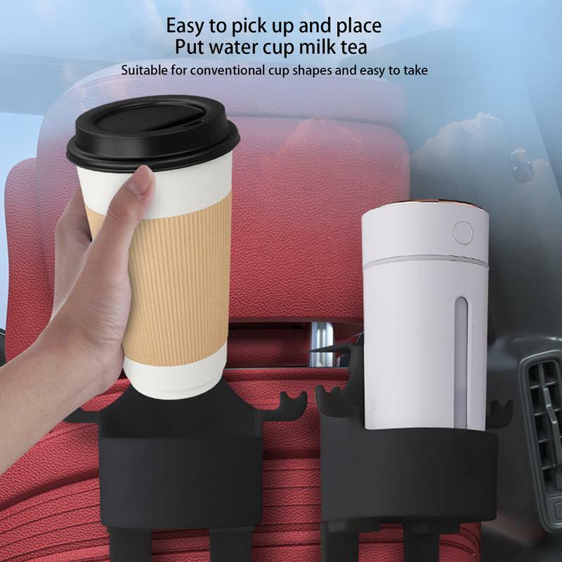 Car Seat Cup Holder Headrest Automotive Multifunction Cup Holder Reusable Storage Organizer for Beverage Bottles Universal Hook