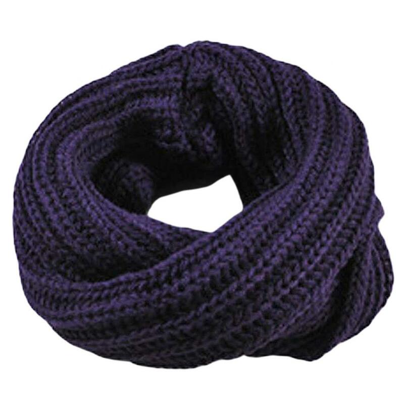 Autunno inverno donna uomo filato di lana lavorato a maglia collo caldo scaldacollo sciarpa avvolgere regalo per ragazzo ragazza tinta unita cerchio collo
