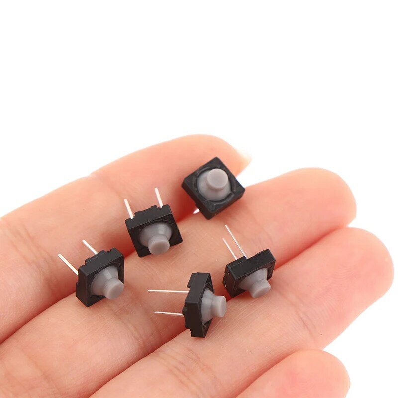 10Pcs 8*8*5mm Touch switch Pin 5H Silica Gel Silent Button Two Feet Pin Conductive Silicone Button Switches Tact Switches