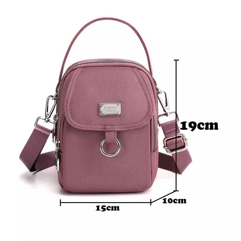 JBTP tas bahu tunggal wanita, tas ponsel Mini kain berkualitas tinggi tahan lama
