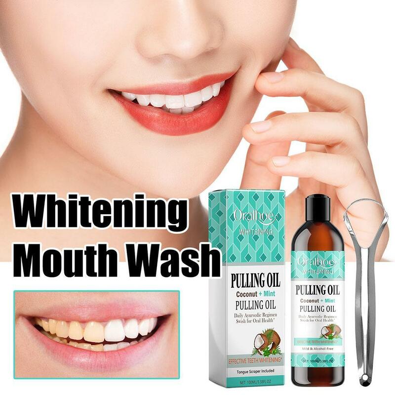 Coconut Mint Pulling Oil Mouthwash Alcohol-free Teeth Whitening Fresh Oral Breath Oral Jelly Whitening Teeth