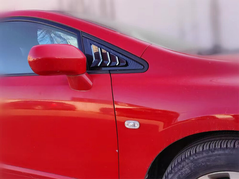 Für Honda Civic Limousine 8. 2014-2017 Auto Front Dreieck Fenster Jalousie Seite Rollladen Jalousien Abdeckung Verkleidung Aufkleber Entlüftung Carbon