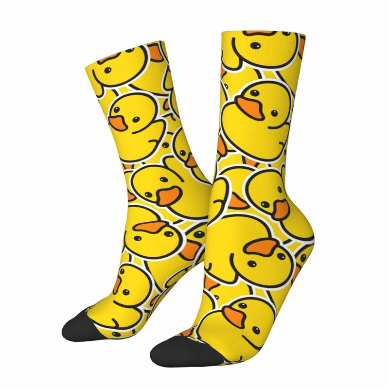 Осенне-зимние повседневные мужские женские Желтые Реальные милые Нескользящие футбольные носки