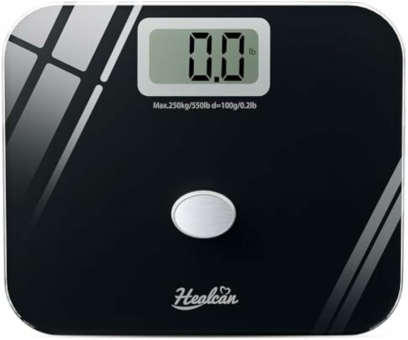バスルーム用の特大デジタル体重計、追加のワイドで安全、パンメーカー、バッテリーフリー、550lbs