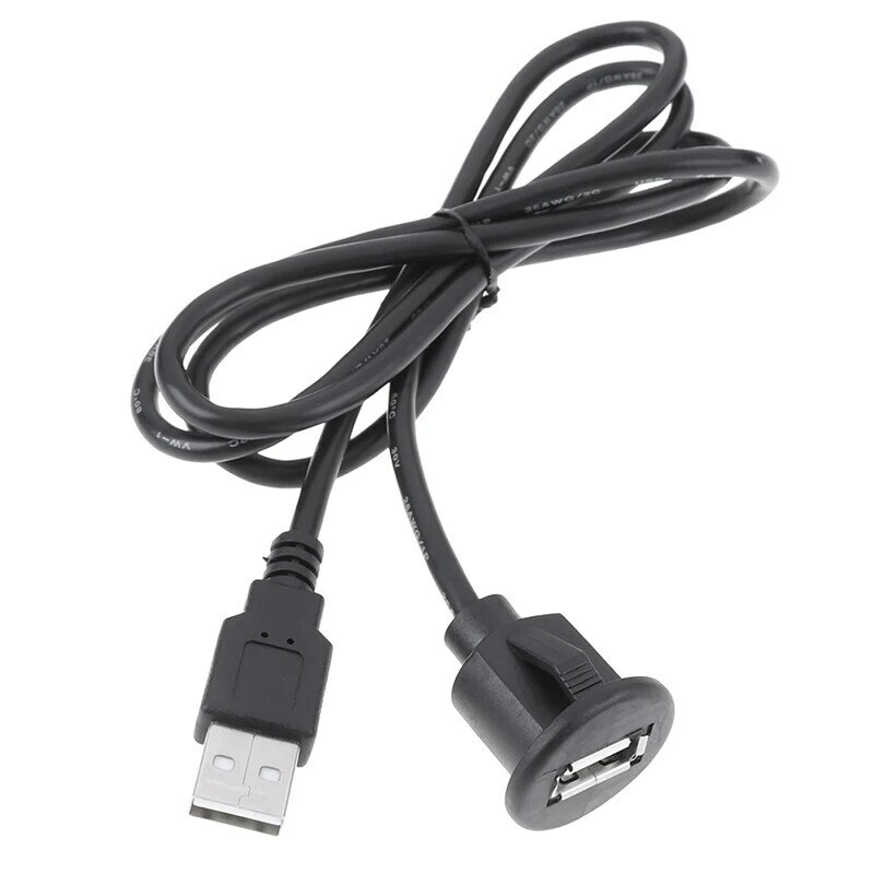 자동차 대시 보드 마운트 USB 2.0, 암수 소켓 익스텐션 패널 케이블, 1PC, 1M