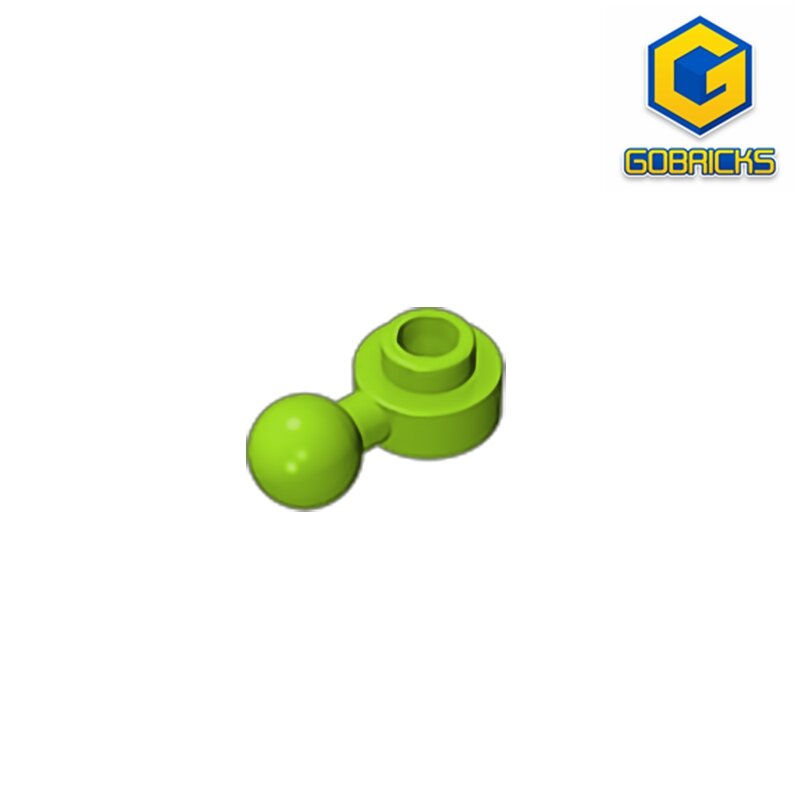 Детская шарнирная пластина MOC 1x1, Шариковая головка с одной стороны, перфорированная круглая пластина, совместимая с игрушками lego 3614