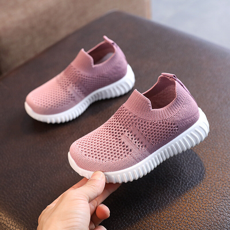Children Running Sneakers Boys Kids Shoes Mesh Breathable Anti-Slip Walking Patchwork Tenis Toddler Soft Soled Girls Shoes