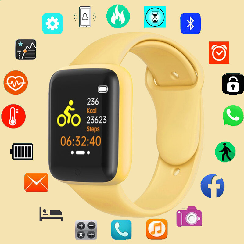 Relógios Digitais Inteligentes para Crianças, Smartwatch para Meninas e Meninos, Tela Colorida HD, Relógio, Relógio de Pulso Infantil
