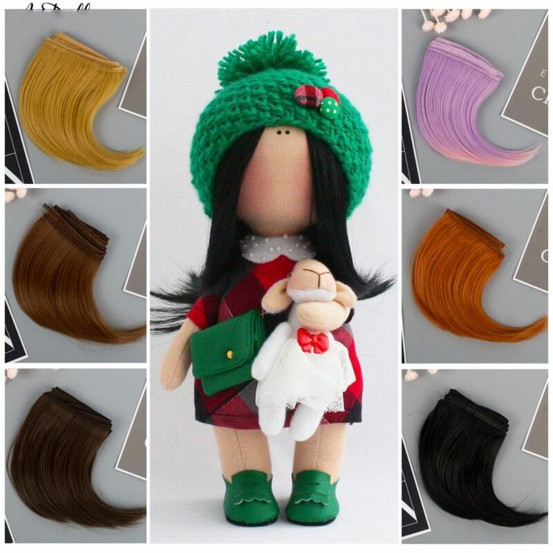 Hoch temperatur Draht puppe Haar Mode 10*100cm 7 Farben Spielzeug Toupet DIY Zubehör