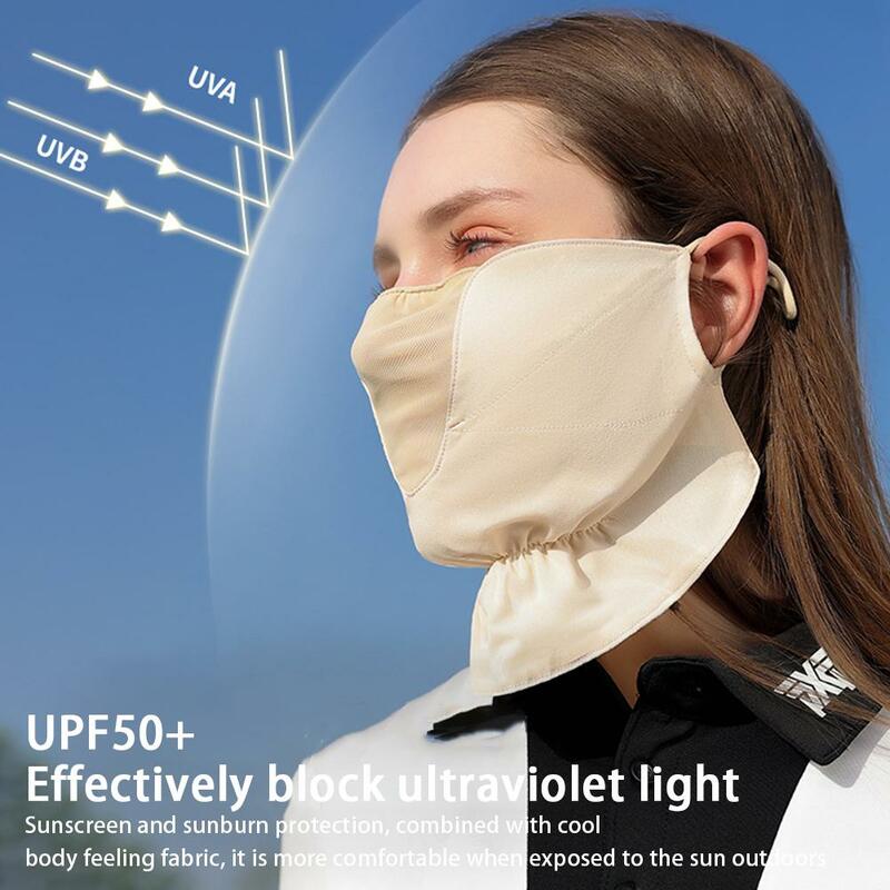 Breathable Ice Silk Face Scarf Outdoor Sports Anti-uv Face Mask Head Scarf With Adjustable Buckle Driving Riding Hiking Hunting