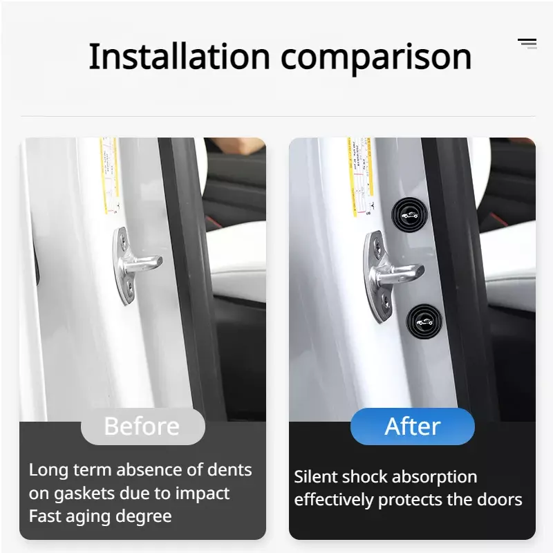 Amortiguador de puerta de coche para Tesla modelo 3 Y, protección anticolisión, insonorizada, silenciosa, junta de amortiguación de maletero, 2023