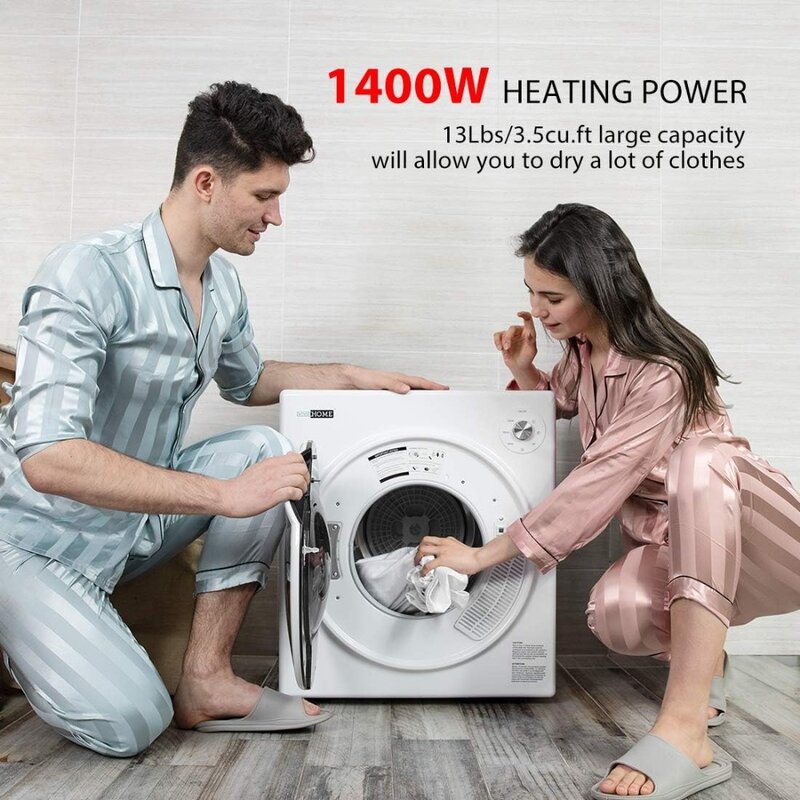 Máquina elétrica do secador da lavanderia para o apartamento, portátil, compacto, 110V, 1500W