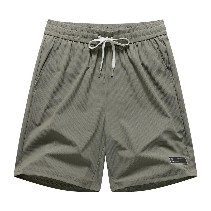 Pantalones cortos minimalistas negros para hombre, Shorts informales de cintura elástica, secado rápido, baloncesto, Yundong, Verano