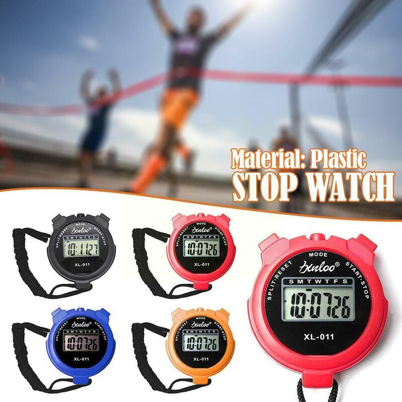 Chronomètre de sport numérique, grand écran, antichoc, minuterie de fitness, compteur portable, 4 couleurs, M2M0