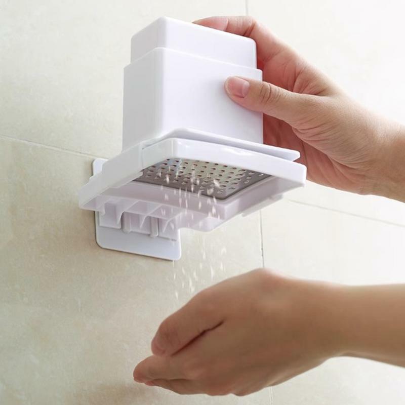 Soap Dish For Shower Grinding Soap Wall-Mounted Rack Tray Household Self-Adhesive Bathing Soaps Storage Accessories For School