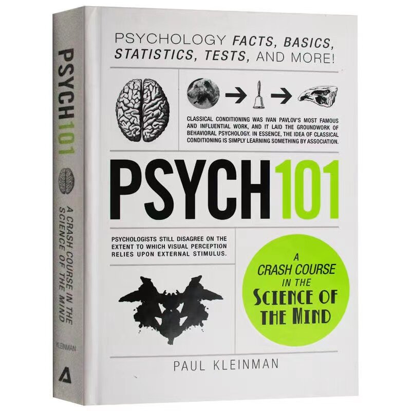 จิตวิทยาที่101โดย Paul kleinman ความผิดพลาดในศาสตร์แห่งจิตใจจิตวิทยายอดนิยมหนังสือปกอ่อนหนังสือภาษาอังกฤษ
