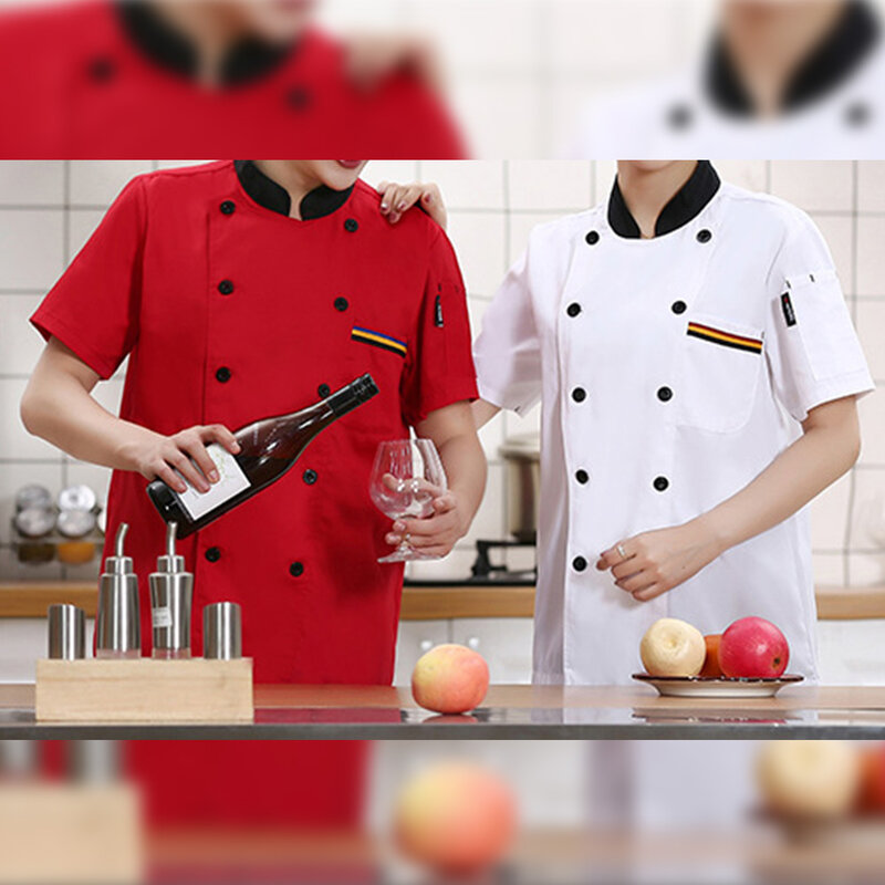 Chaqueta de Chef profesional adecuada para hombres y mujeres, ropa Regular de longitud, tela transpirable, tallas M 3XL disponibles