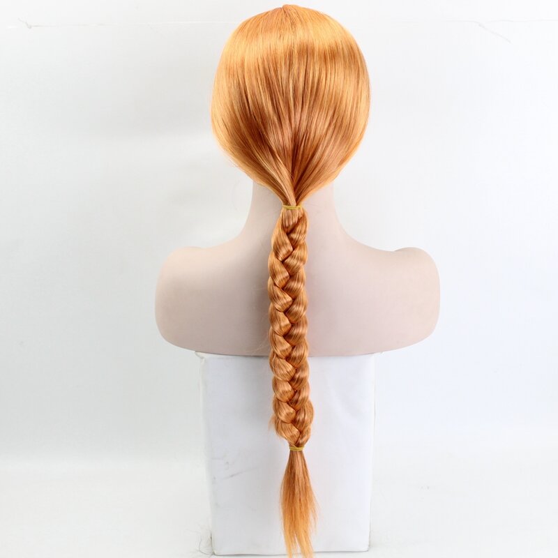 Anime Perücken Fiona Prinzessin Cosplay Perücke Orange 60Cm Synthetische Lange Haar Für Frauen Halloween Wärme Beständig Synthetische Perücke