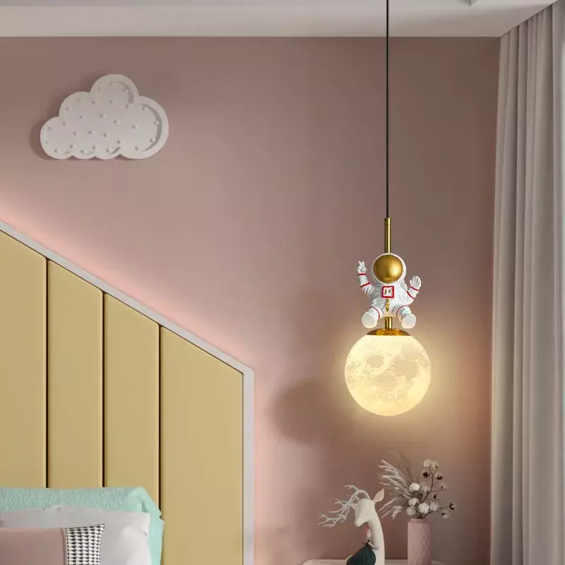 침실 침대 옆 어린이 방 모던 LED 걸이식 램프, 창의력 샹들리에, 실내 광택, 홈 장식 조명 고정장치