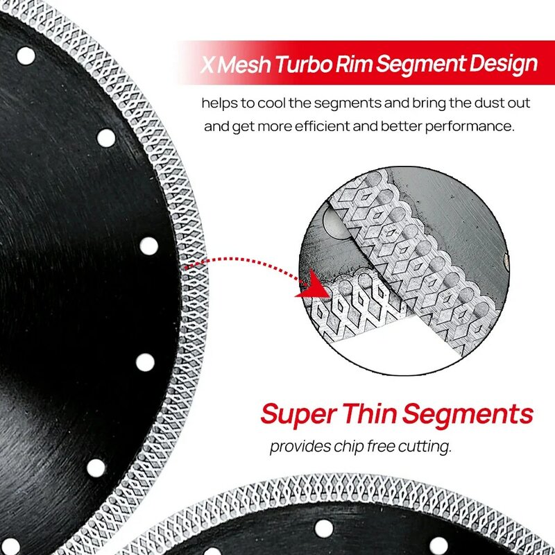 Алмазный режущий диск DIATOOL, турбо-пила для керамической плитки, фарфора, диаметр 4-12 дюймов