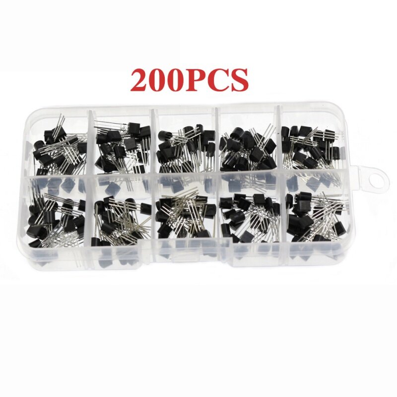 200pcs TO-92 Diode Transistor 10 Specifications Each 20 PCs 2N2222 BC337-C1815
