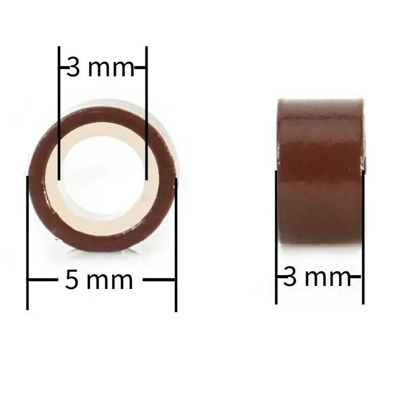 Micro Anel Agulhas para Extensões de Cabelo, Microchip, Silicone Micro Bead, Pena Ferramenta de Extensão, 5mm, 1000Pcs