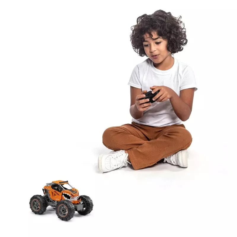 Новый яркий (1:18) Polaris RZR аккумулятор радиопульт дистанционного управления Monster ATV, оранжевый 61875U для детей и детей