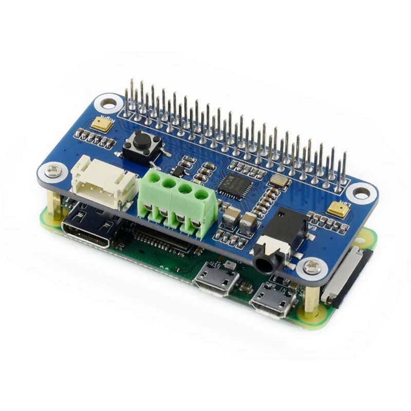 Высококачественный звук Waveshare WM8960 для Raspberry Pi, поддерживает стереокодирование/декодирование, может напрямую управлять динамиками