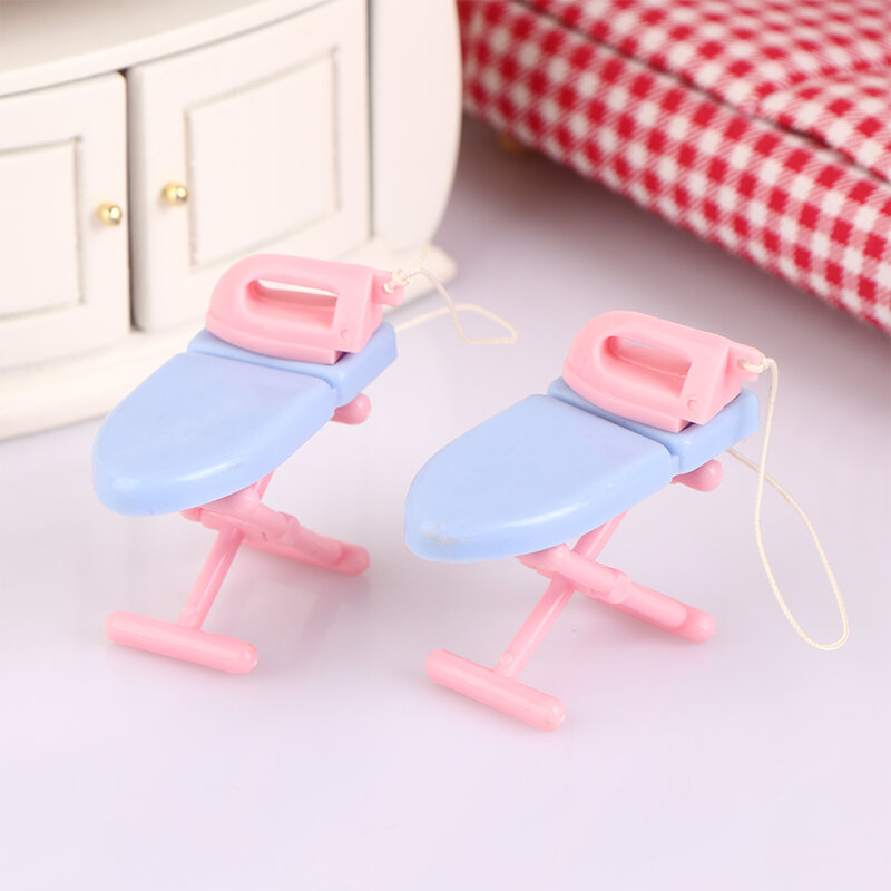 1Pc Dollhouse Miniature Ironing Board Machine Furniture Model Sewing Life Scene For Doll House Decor Kids Pretend Play Toys