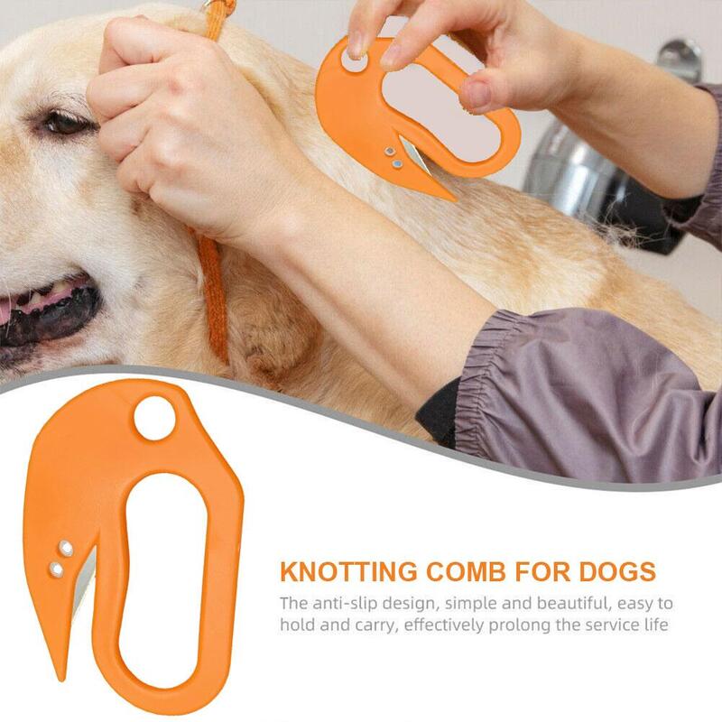 Nowy grzebień dla psa Bezpieczna szczotka do usuwania sierści dla psa Grzebień dla psa Unknot Nóż Akcesoria dla zwierząt Grzebień do masażu dla kota B2A2