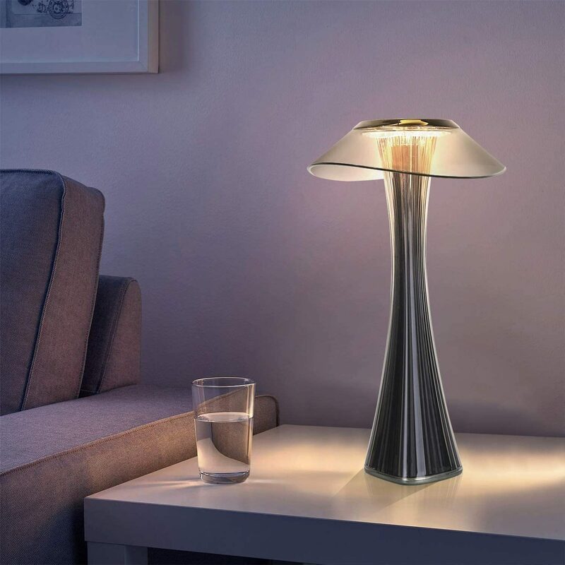 Lámpara de mesa con Sensor táctil, recargable por USB, protección ocular, luz nocturna, decoración acrílica, lámparas de escritorio para Bar, dormitorio, mesita de noche, café